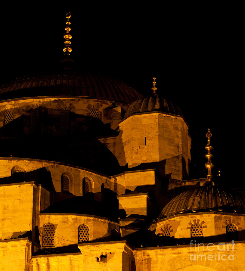 Blue Mosque At Night 02 Photograph by Rick Piper Photography
