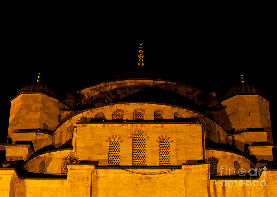 Blue Mosque At Night 03 Photograph by Rick Piper Photography