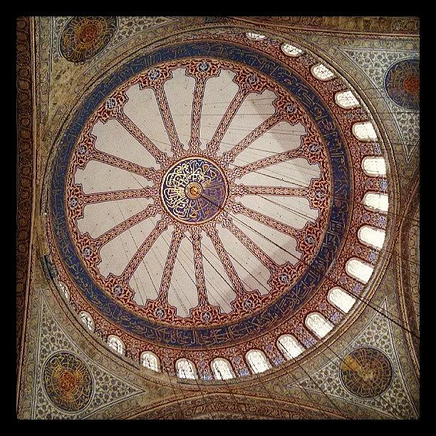 Blue Mosque Inner Dome, Istanbul Photograph by Barb Dybwad