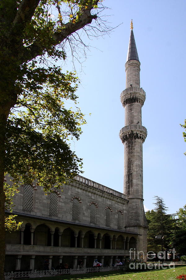 Blue Mosque Minaret Photograph by Christiane Schulze Art And Photography