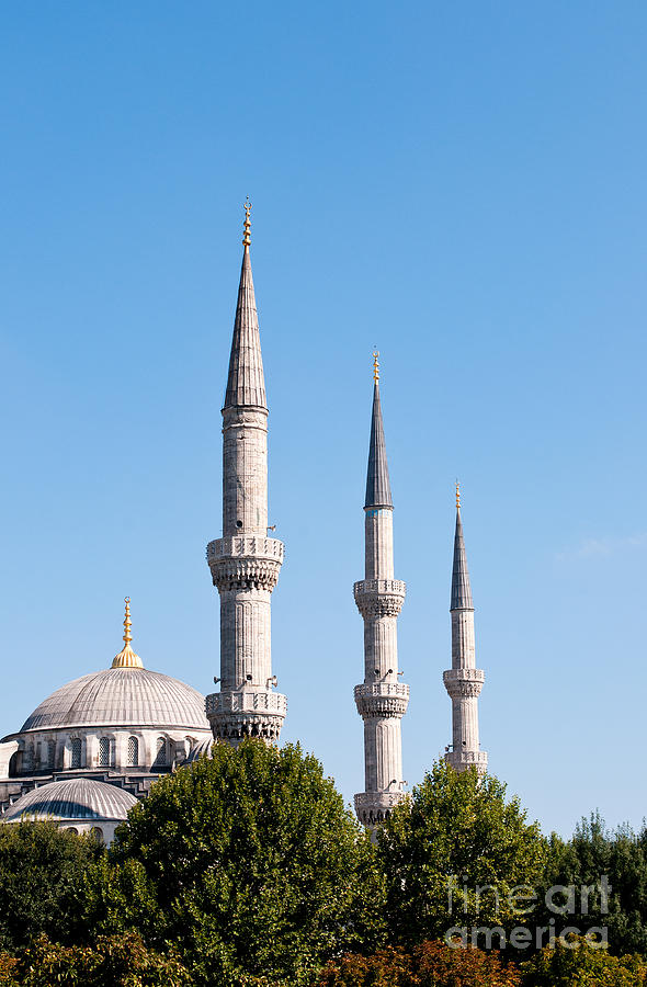 Blue Mosque Minarets Photograph by Rick Piper Photography