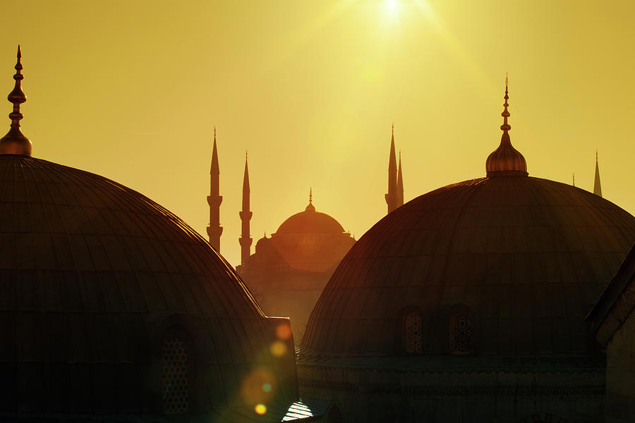 Blue Mosque Silhouette Photograph by Cactusoup