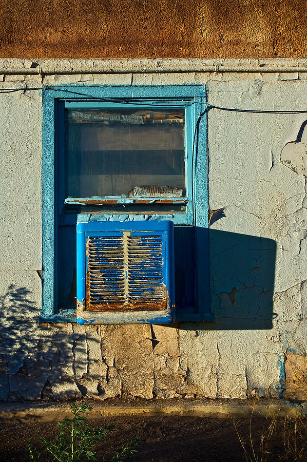 Blue Motel Window Photograph by Murray Bloom