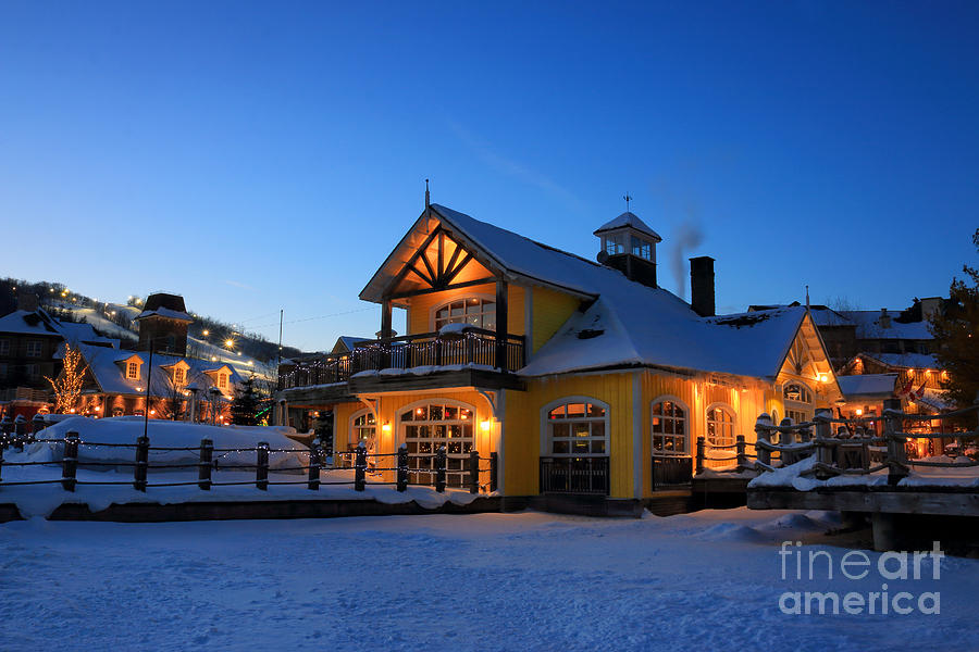 Blue Mountain Village Night Photograph by Charline Xia
