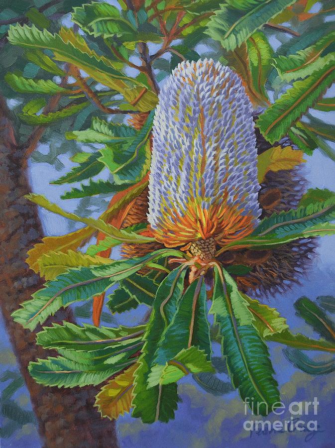 Mountain Painting - Blue Mountains Banksia by Fiona Craig