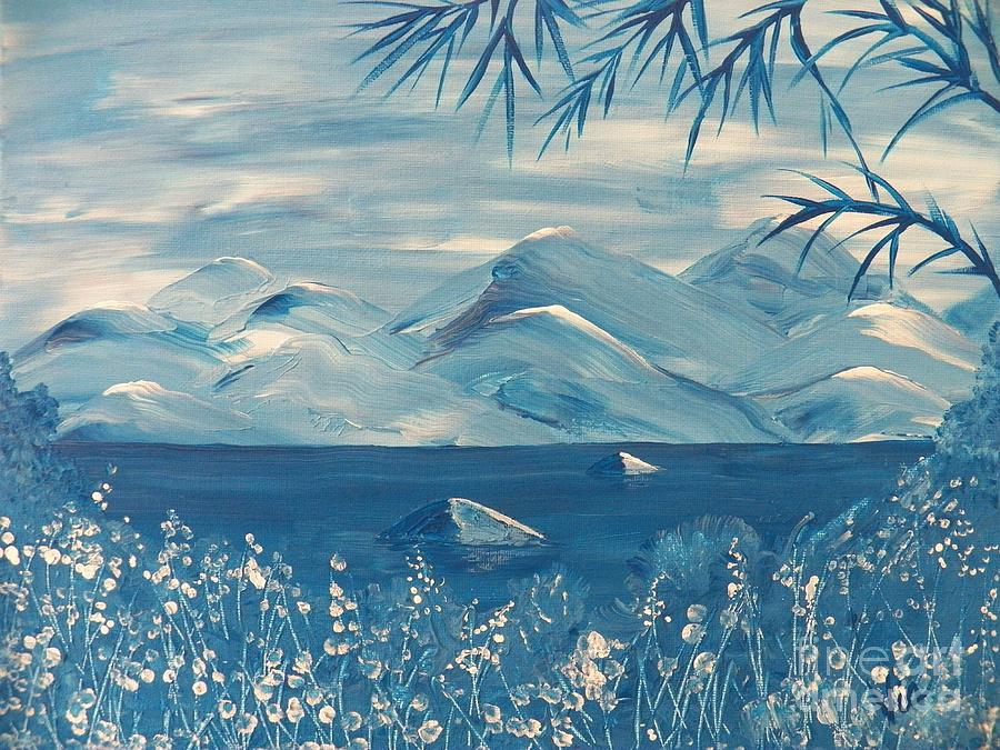 Landscape Painting - Blue Mountains by Judy Via-Wolff