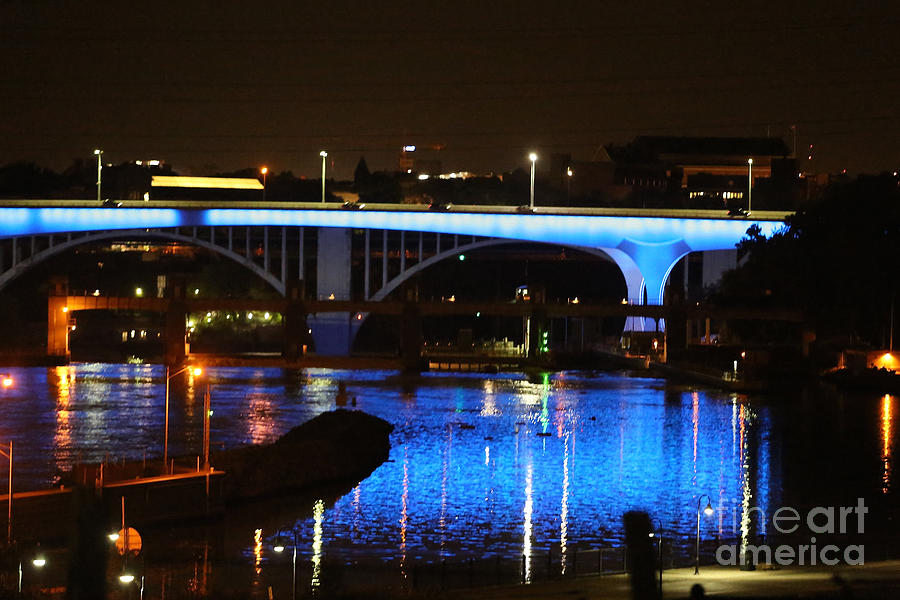 Blue Night In Minneapolis Photograph