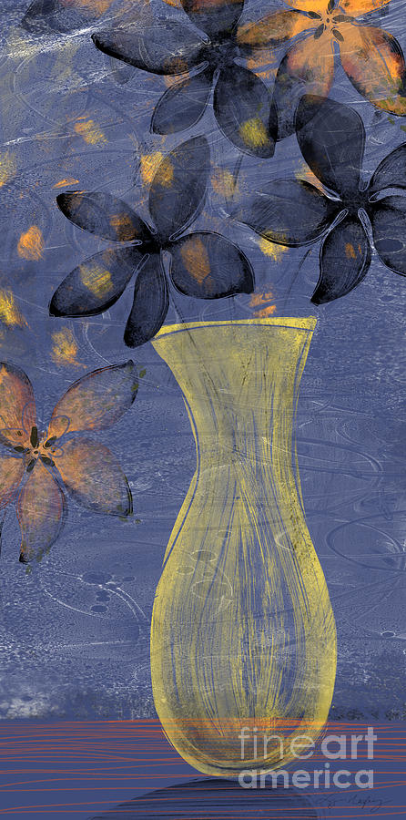 Flower Mixed Media - Blue Night by Lynn Nafey