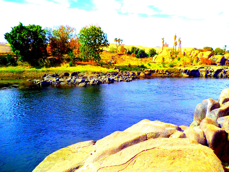 Blue Nile River With Green Trees Photograph by Batisha Photography - Pixels