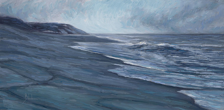 Beach Painting - Blue Ocean by Lucie Bilodeau