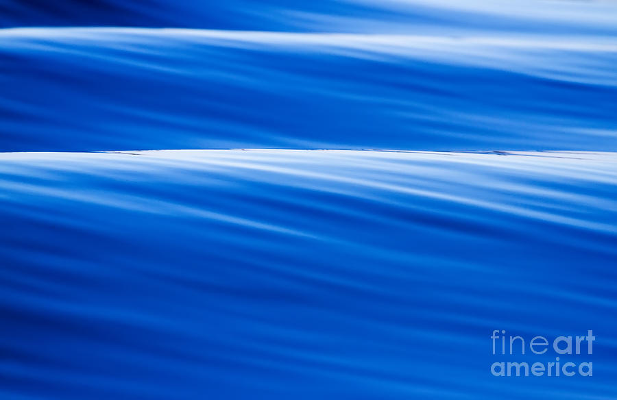 Abstract Photograph - Blue Ocean Waves Abstract by Dustin K Ryan