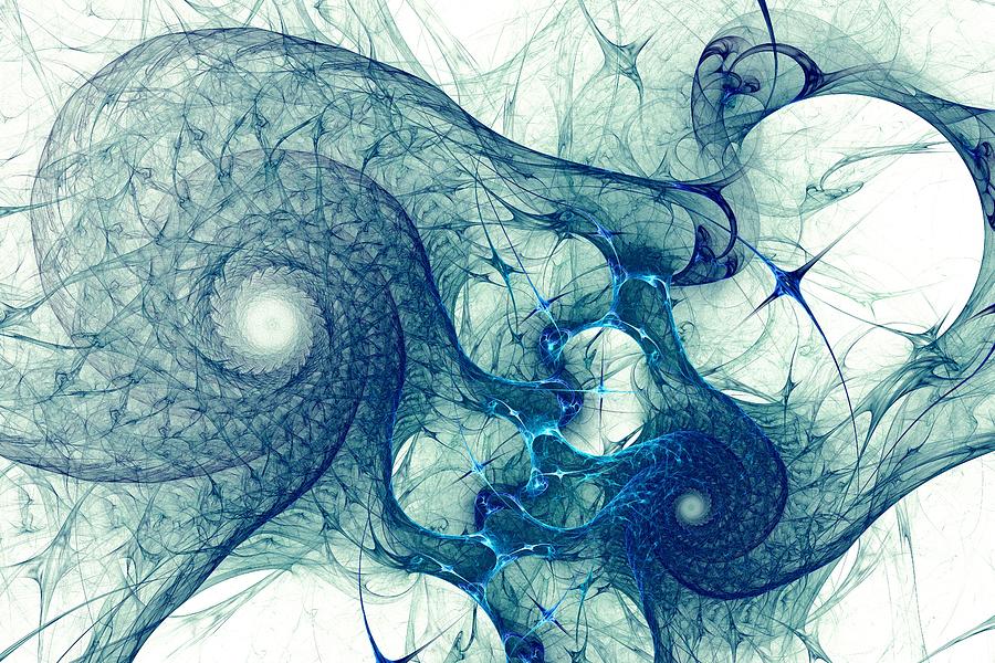 Blue Octopus Digital Art by Anastasiya Malakhova