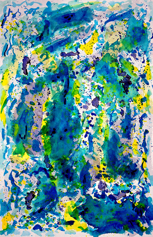 Blue on Yellow II Painting by Michael Moore | Pixels