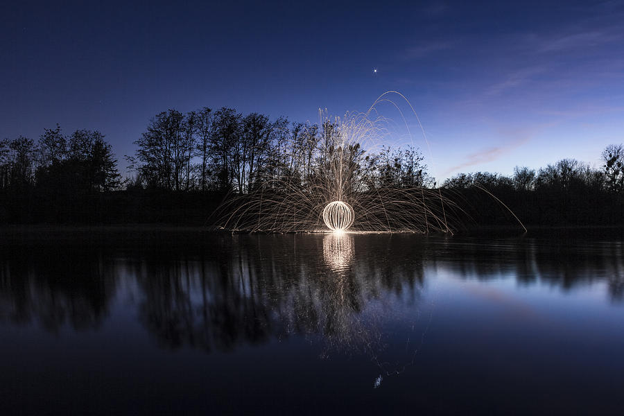 Blue Orb Reflection Photograph by Lee Harland