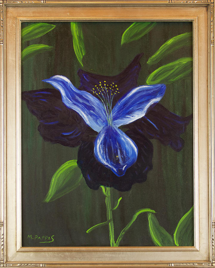 Orchid Painting - Blue Orchid Flower by Margaret Pappas