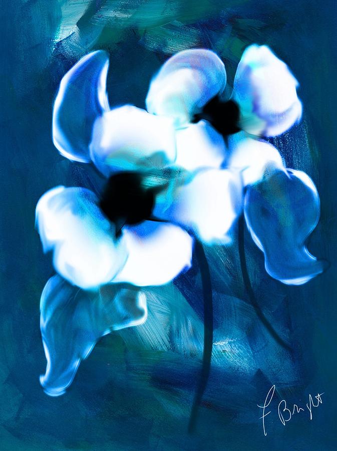 Blue Orchids  Digital Art by Frank Bright