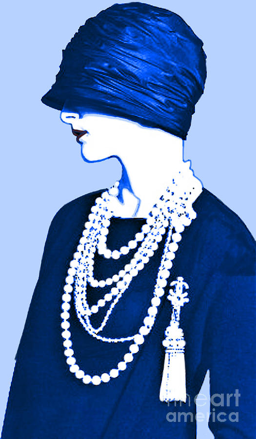 Hat Digital Art - Blue Organza Cloche by Maureen Tillman