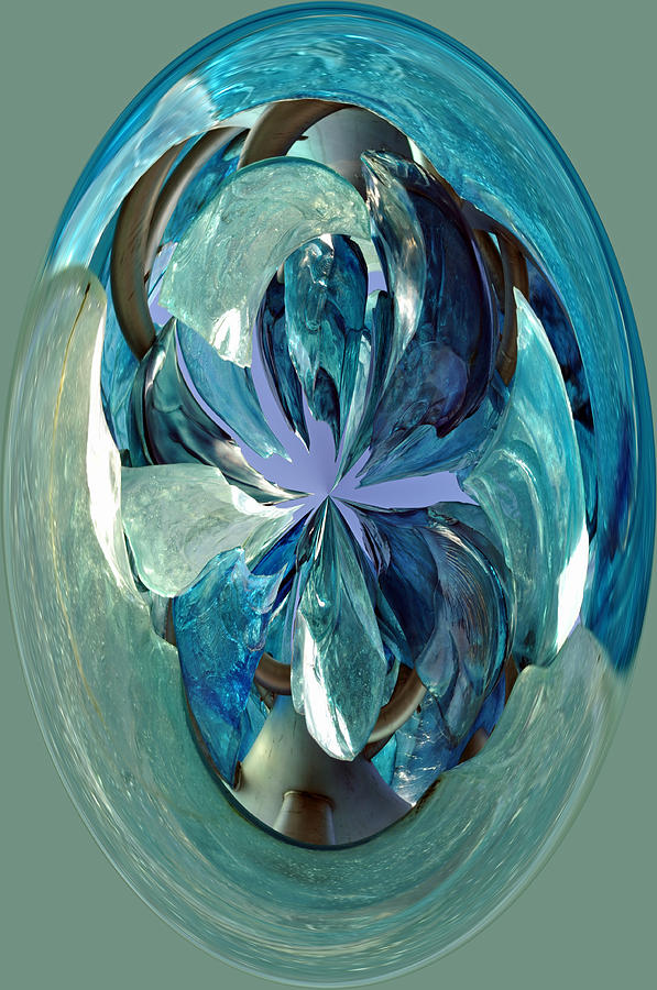 Blue Ornamental Egg. Photograph by Tikvahs Hope