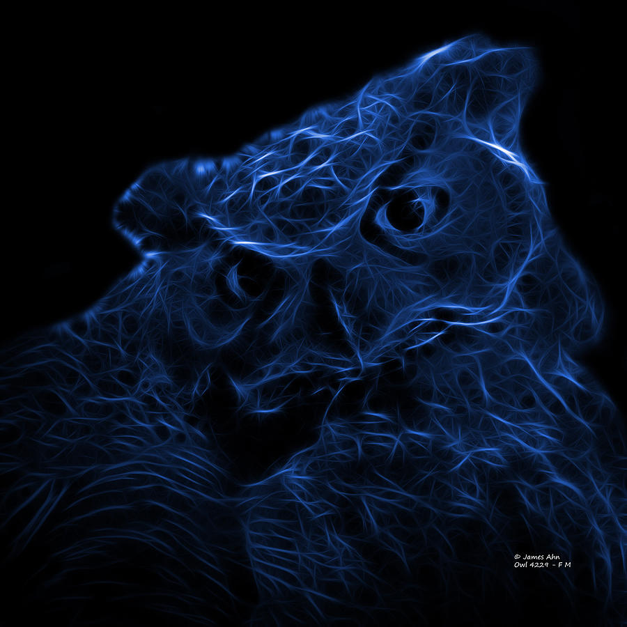 Blue Owl 4229 - F M Digital Art by James Ahn