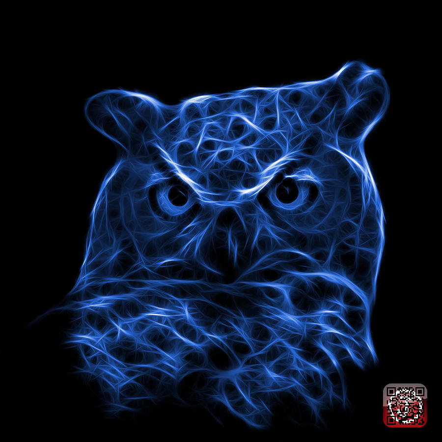 Blue Owl 4436 - F M Digital Art by James Ahn