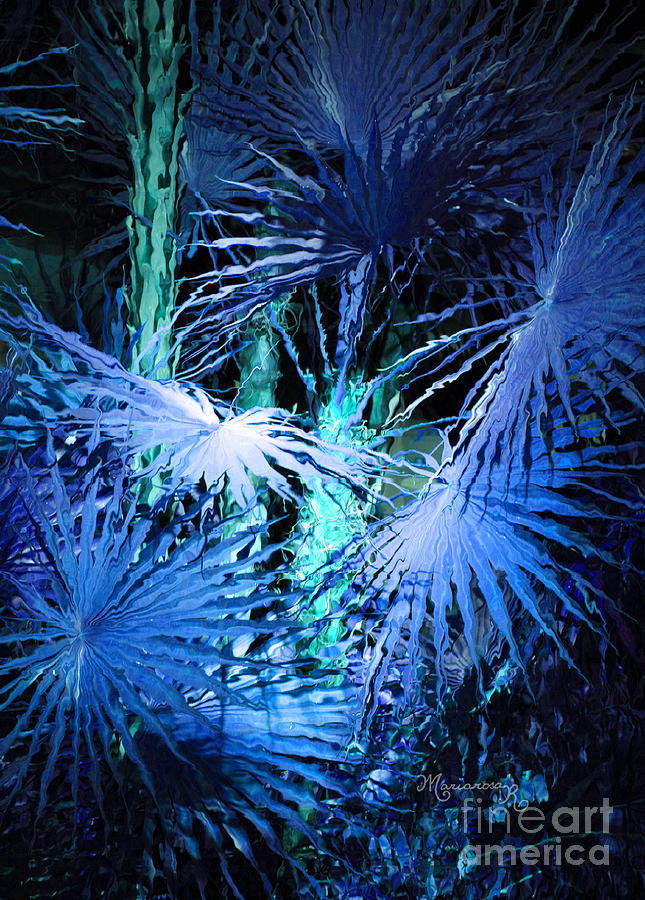 Blue Palms Photograph by Mariarosa Rockefeller