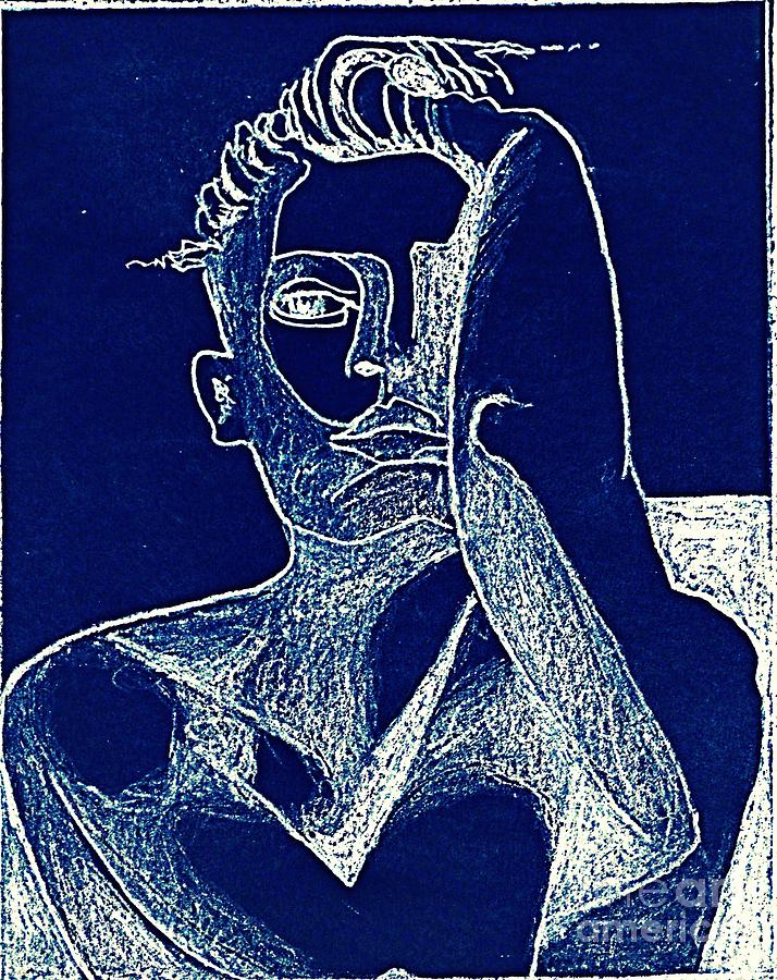 Blue Period Drawing by Diane montana Jansson