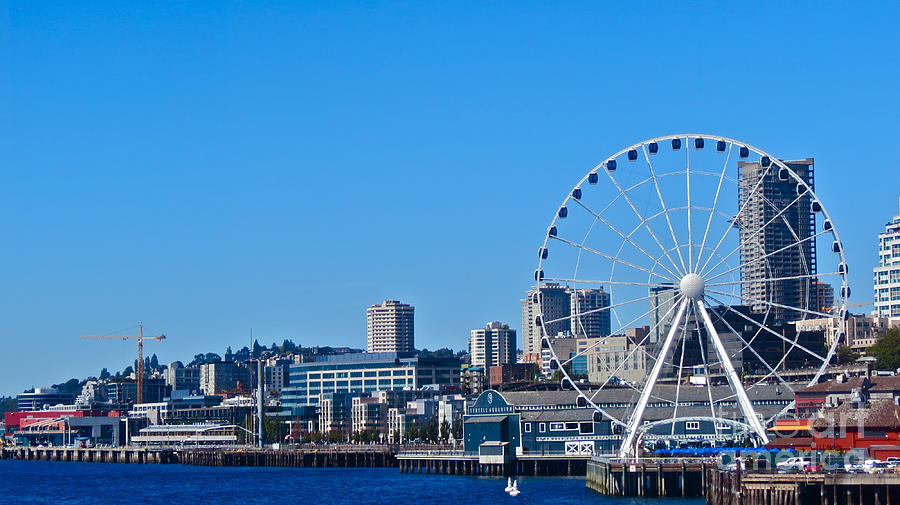 Seattle Photograph - Blue Pier  by LeLa Becker