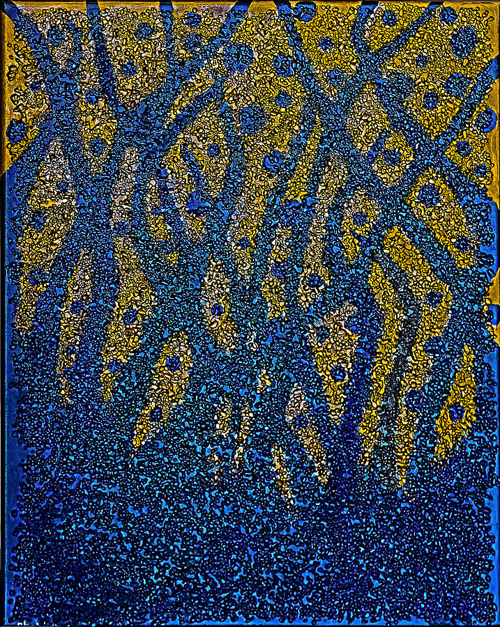 Blue Plant Painting by Shabnam Nassir