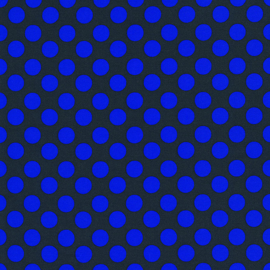 Blue Polka Dots On Black Textile Background Photograph by Keith Webber Jr