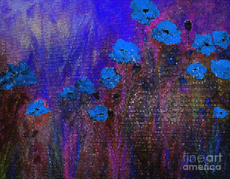 Blue Poppies Painting by Claire Bull