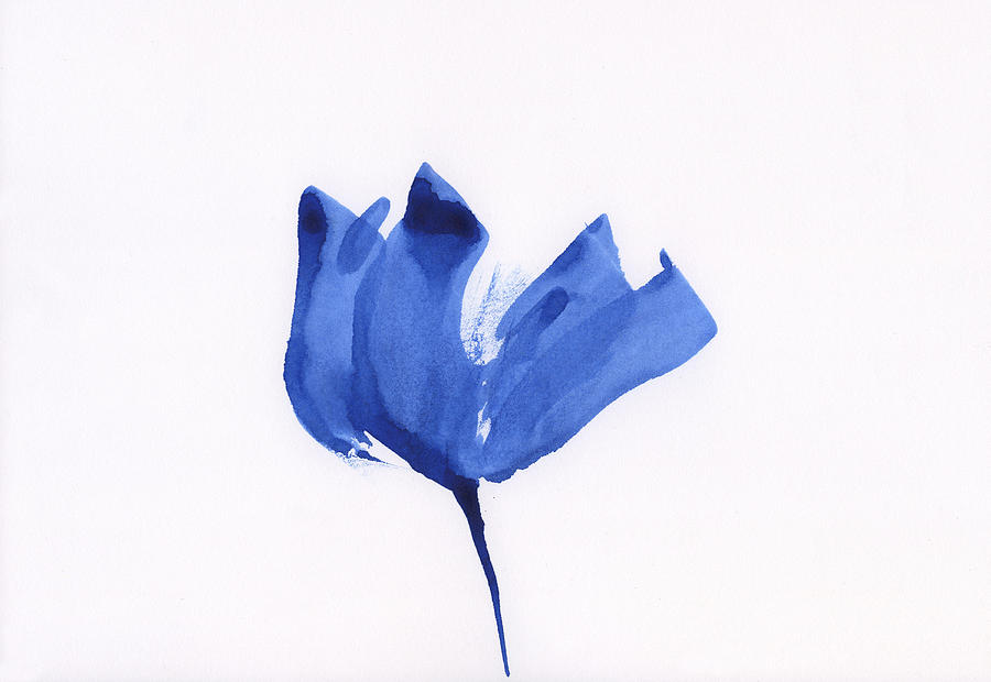 Blue Poppy Painting by Frank Bright