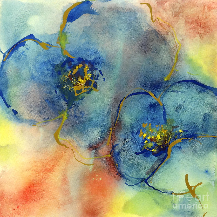 Blue Poppy II Painting by Chris Paschke