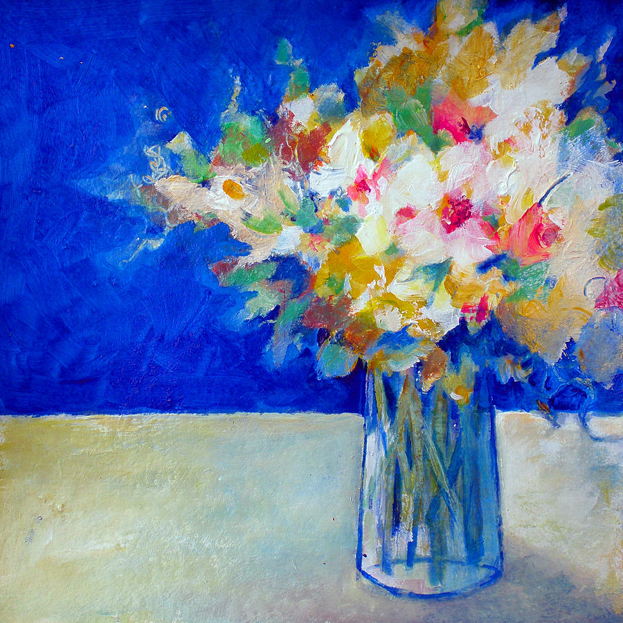 Blue Posy Painting by Susanne Clark