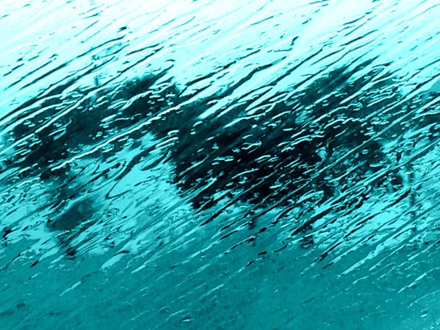Blue Rain Abstract Photograph