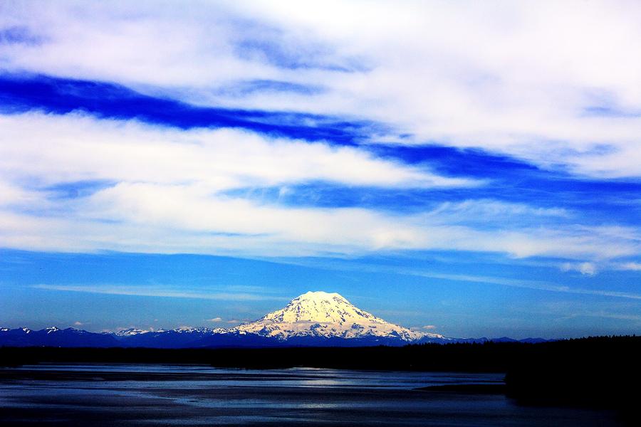 Blue Rainier Photograph by Benjamin Yeager