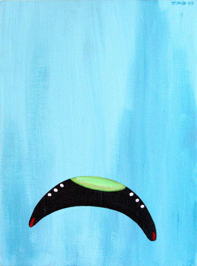 Blue Raspberry UFO Painting by John Ashton Golden