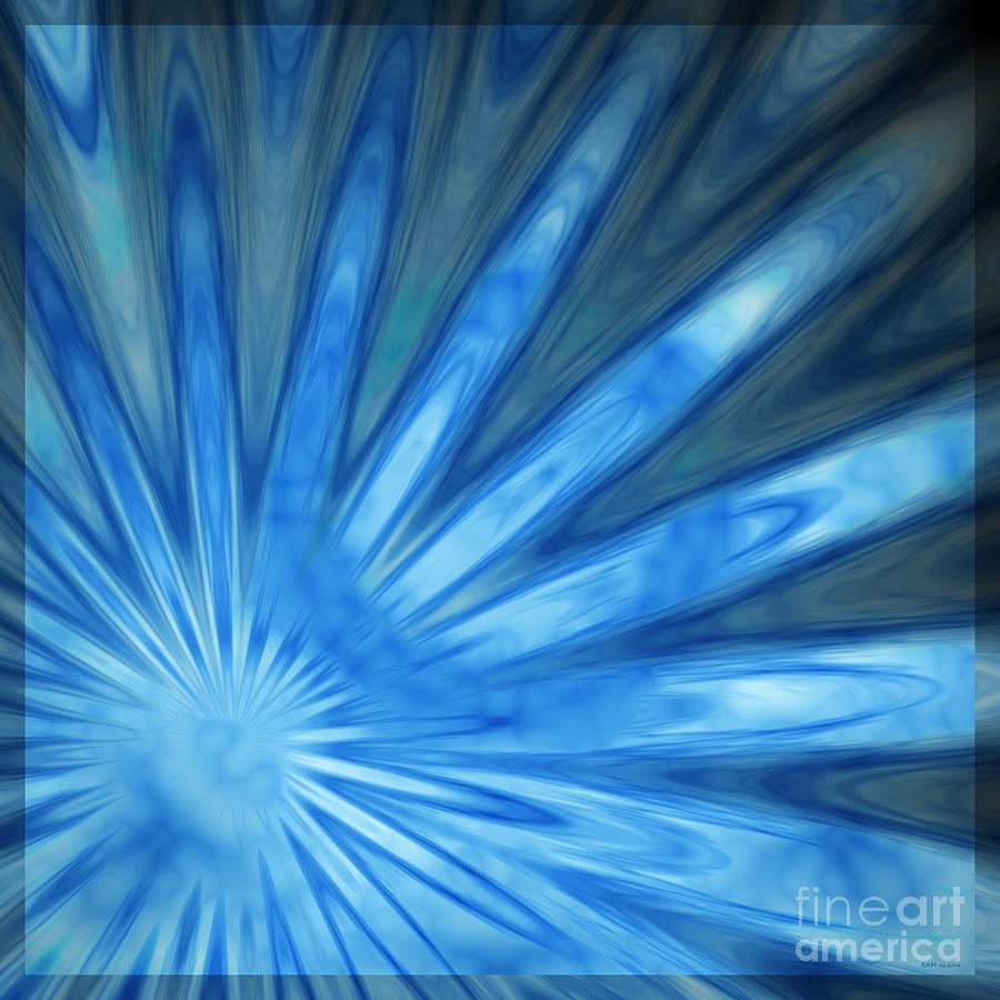 Blue Rays Digital Art by Elizabeth McTaggart