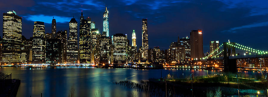 Blue Reflections in New Yorks East River Photograph by Mitchell R Grosky
