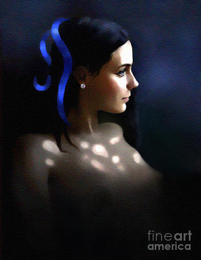 Nude Painting - Blue Ribbon by Robert Foster
