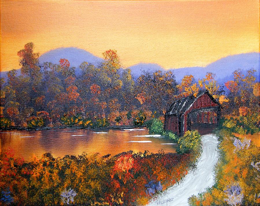 Blue Ridge Covered Bridge Painting by Margaret G Calenda - Fine Art America