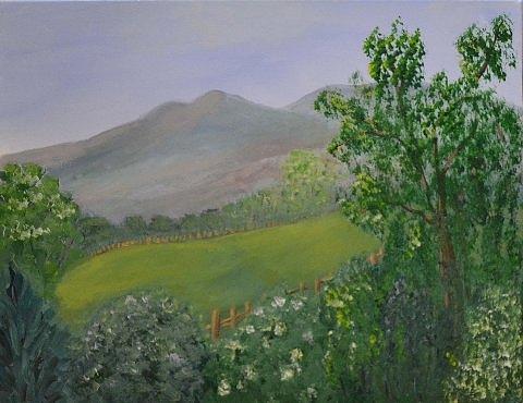 Blue Ridge Foothills Painting by Nancy Sisco