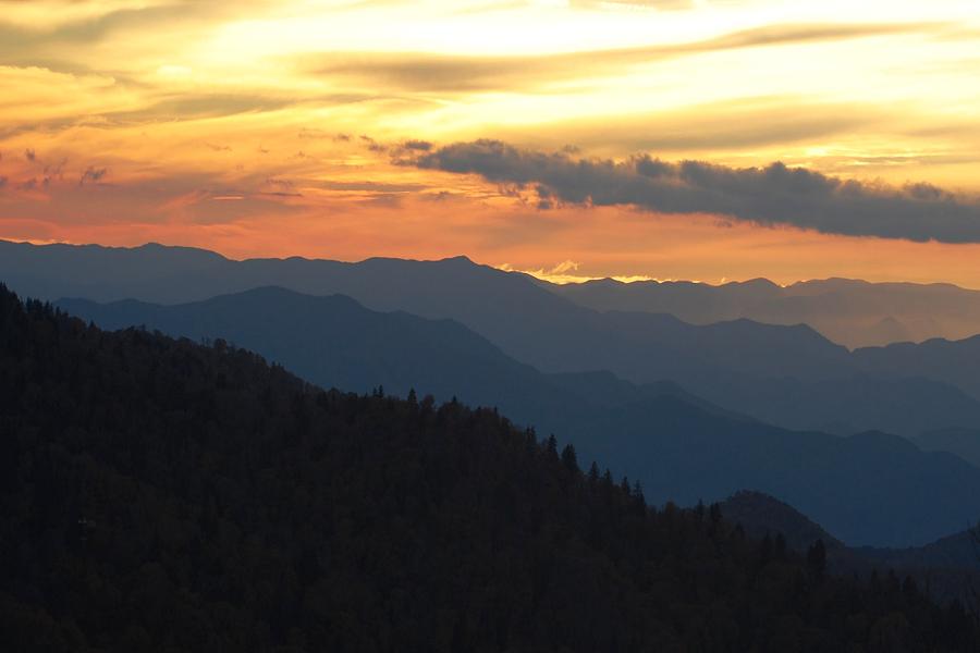 Blue Ridge Mountain @ Sunset Photograph by Steve Jahn - Fine Art America