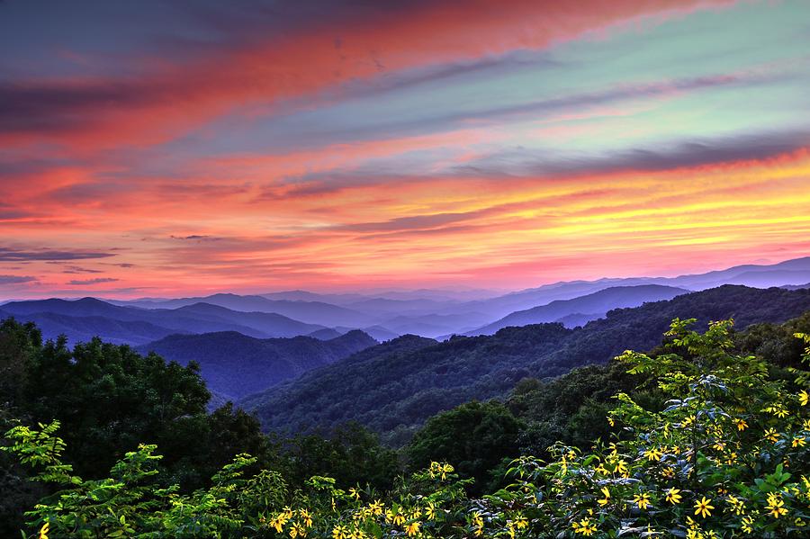 Blue Ridge Mountain Color Photograph by Carol R Montoya