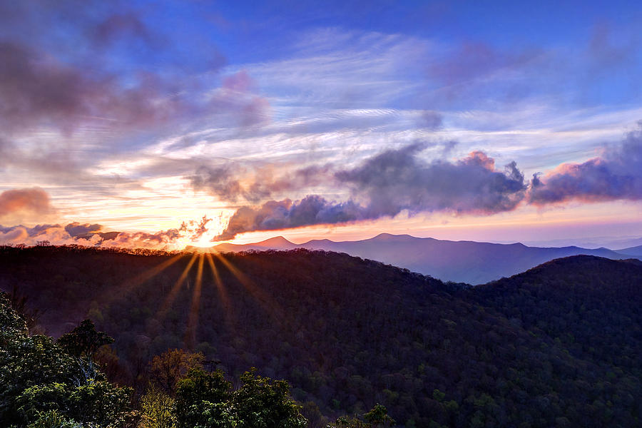 Blue Ridge Mountain Sunrise Photograph by Vinnie F | Fine Art America