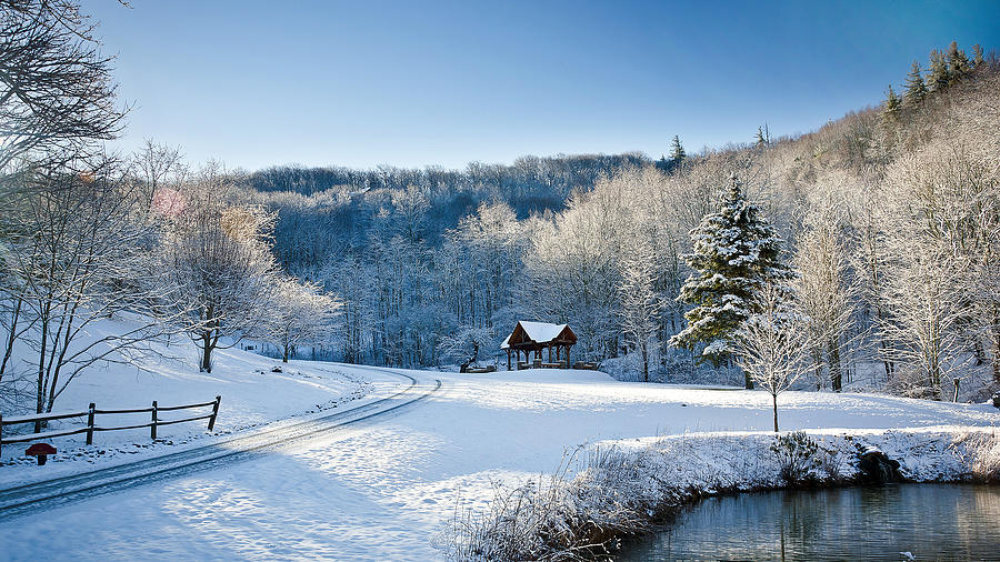 Blue Ridge Mountains Nc Winter Drive Photograph by Robert Stephens