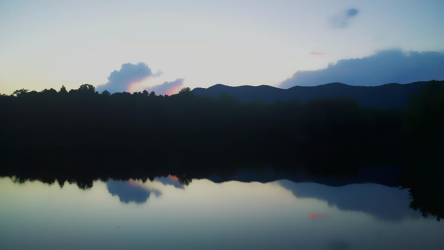 Blue Ridge Mountains Reflected in a Lake Photograph by Kelly Hazel