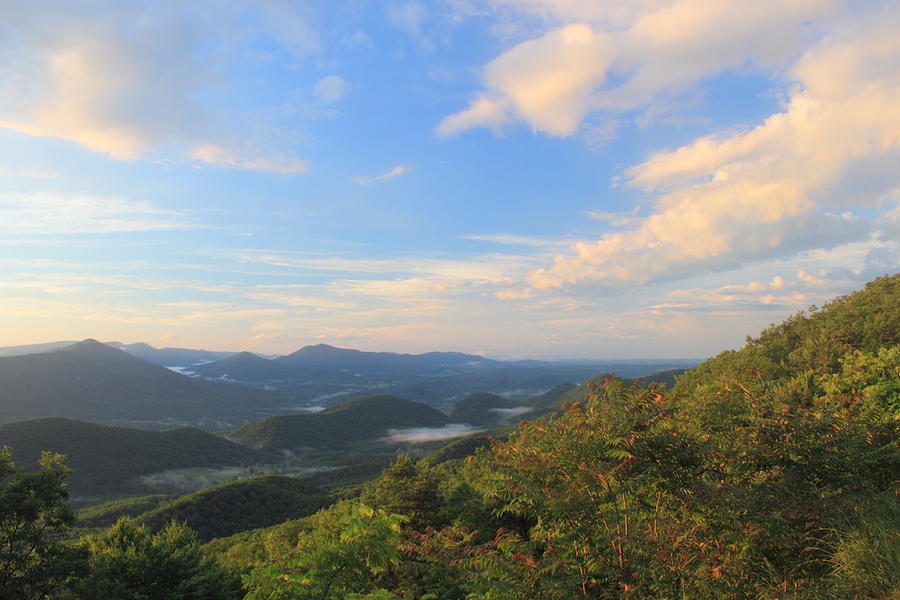 Blue Ridge Mountains Virginia Sunset Photograph by John Burk