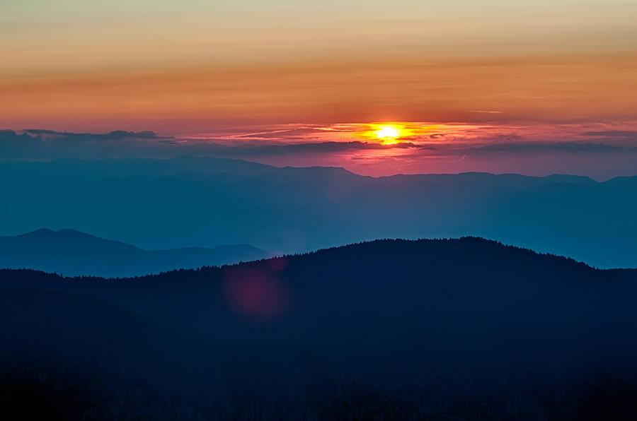 Blue Ridge Parkway Autumn Sunset over Appalachian Mountains  Photograph by Alex Grichenko