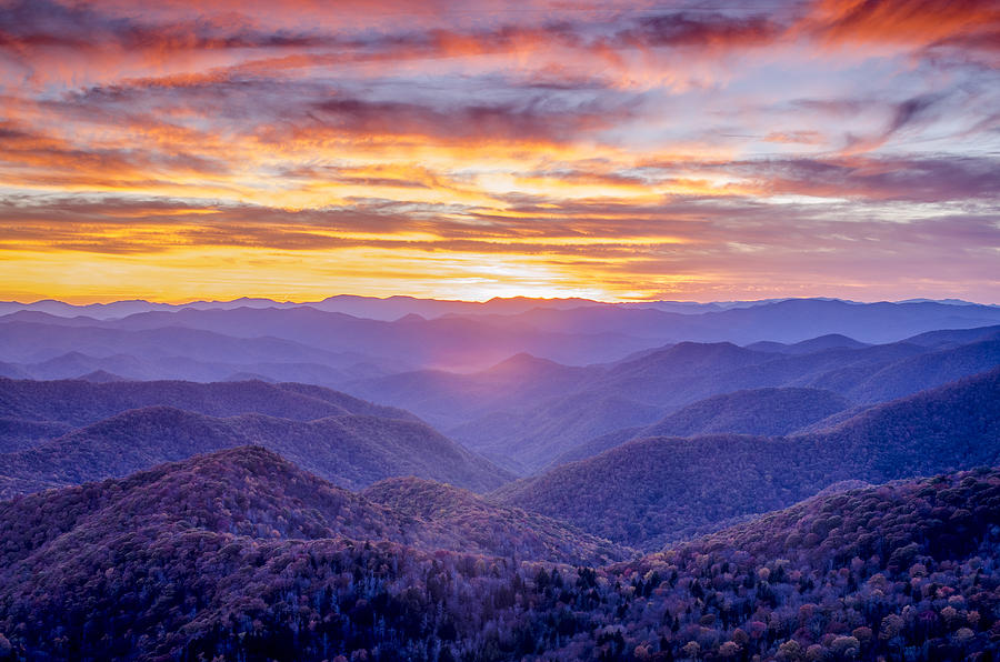 Blue Ridge Parkway Nc Autumn's Finale Photograph by Robert Stephens