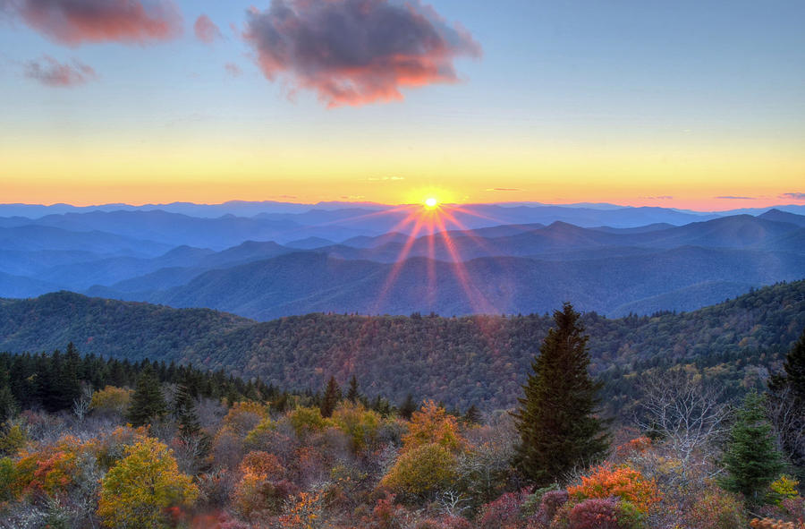 Blue Ridge Parkway Nightfall Serenity Photograph by Mary Anne Baker ...